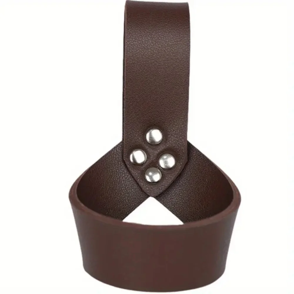 Mittelalterliche Ritterschärpe aus PU-Leder, Rapier-Ring, Schwerthalter, Halloween-Cosplay-Requisiten – Detail 9