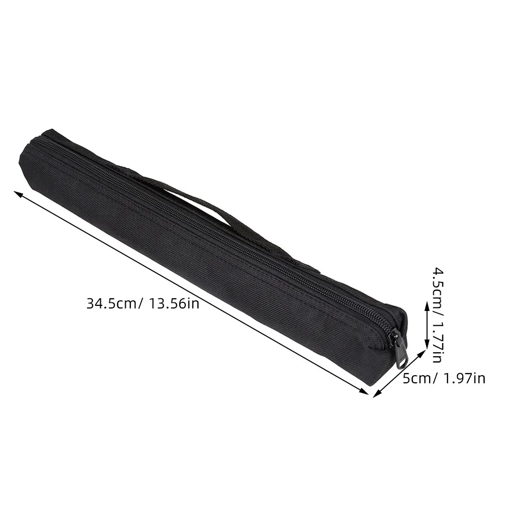 Water-Resistant Black Vertical Flute Storage Bag Portable Soft Oxford Fabric Mini Saxophone Recorder Carry Case