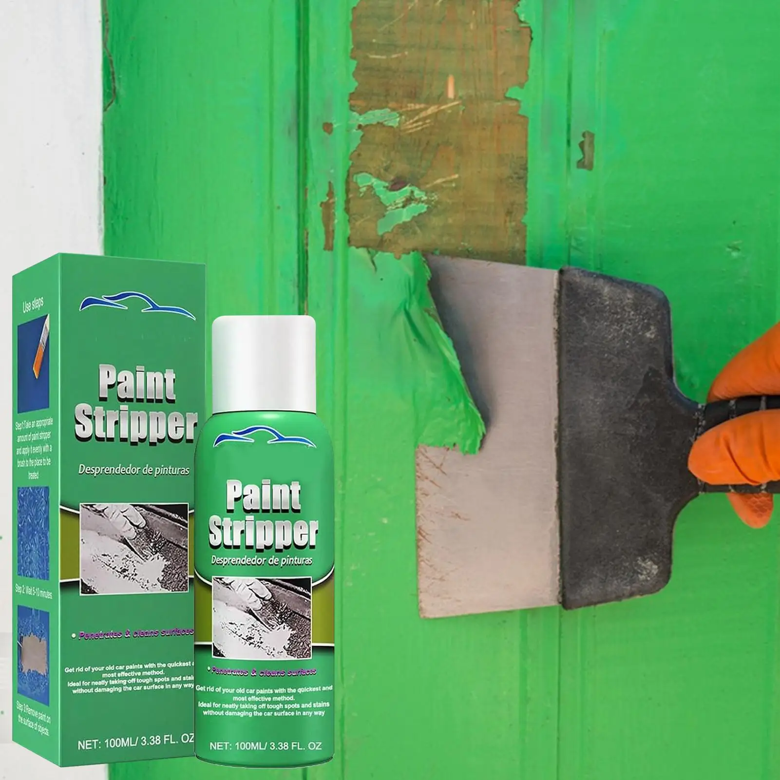 Removedor de pintura de madera, eliminador más fino de pintura, 100ml, pelador de pintura automotriz, removedor de pintura de hormigón, suministros de limpieza de coche