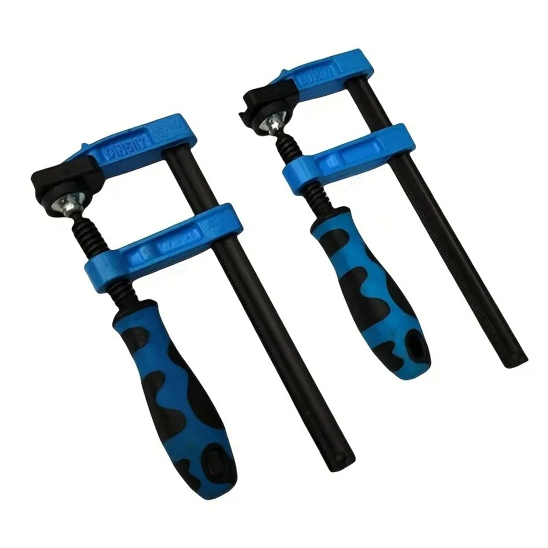 Black and blue woodworking specialized fixer, heavy-duty F-clip accessories, quick bracket, strong clamping tool