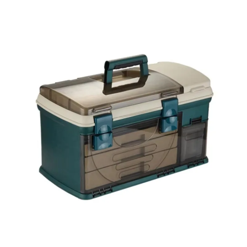 High Quality Large Capacity Plastic Fishing Box with Food Grade Sea Solid Material Hooks Set for Bait Use in Lake River Stream