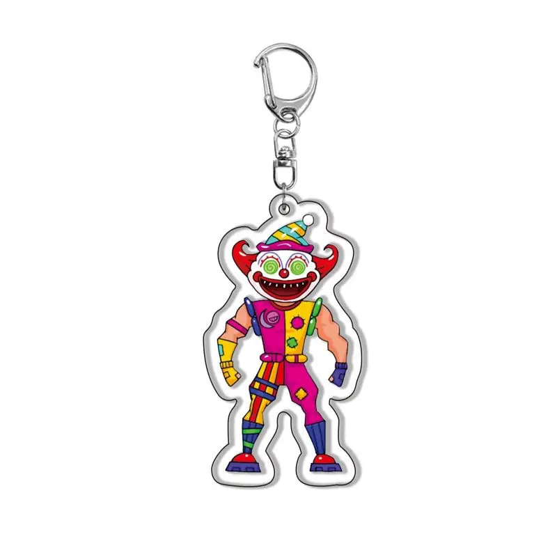 Cartoon Game 6Pcs Fortnite Popular Acrylic Double-sided Keychain Backpack Decoration Accessories Neutral Party Gifts view 2