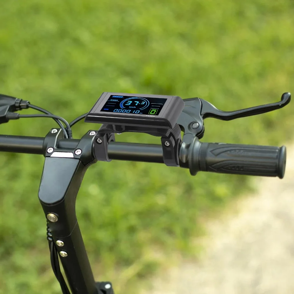 E-Bike LCD, Bicycle Display Screen, Ebike Display with Backlight, Battery Level, Speed, Odometer for Electric Bike