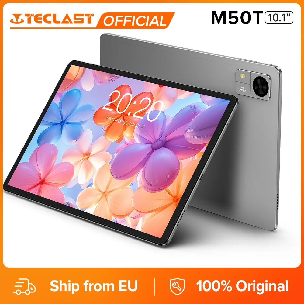 Teclast M50T 10,1“ Tablet Octa Core HD-Bildschirm Android 16 AllWinner A537 4GB RAM+28GB virtuelle 128GB ROM 7000mAh Akku WiFi Globale Version