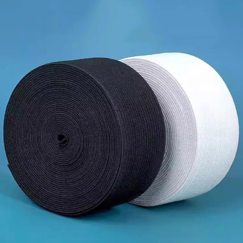 10/20M 3/10/20/30/40/50mm Bungee Cord Black/White Rubber Bands Mask Strap Sewing Elastic Band HairBand Elasticity Tape Supplies