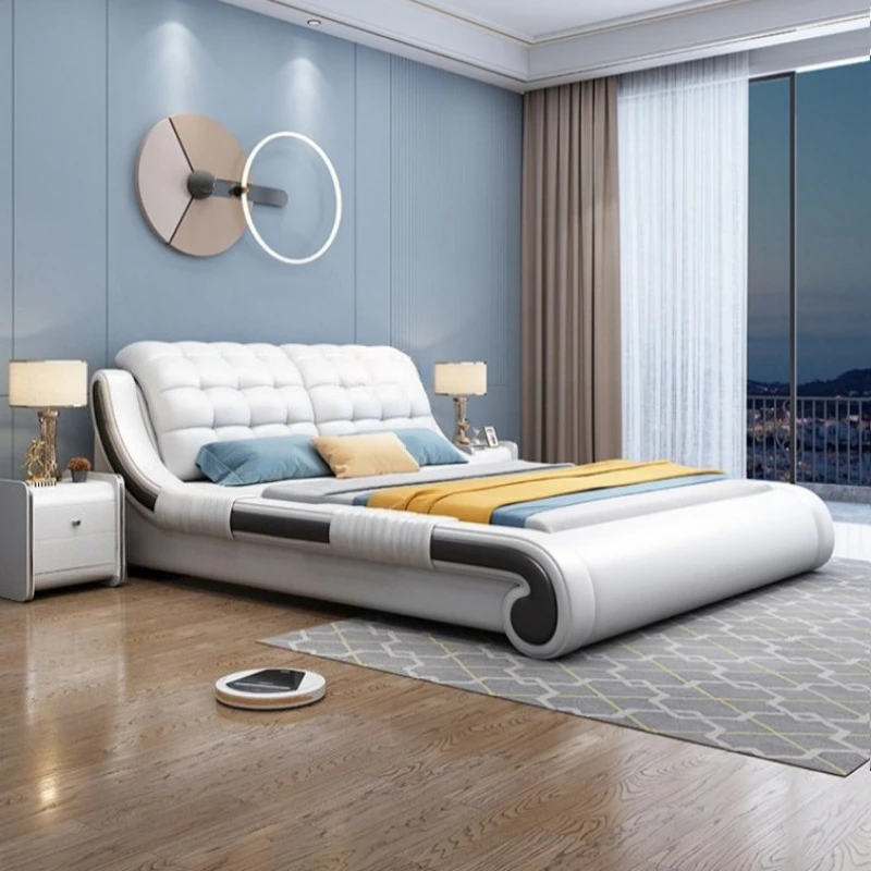 modern minimalist bed 180 x200 high-end light luxury  bed frame comfortable household мебель для спальной bedroom furniture