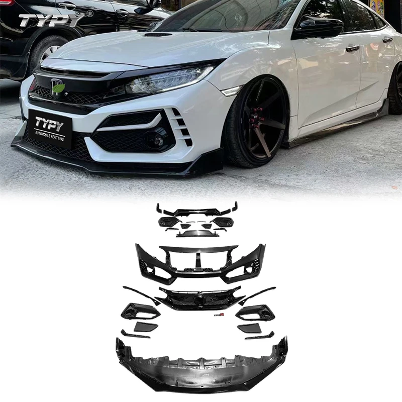 

Whole Sale New Style car bumpers Parts Body Kit Suitable For Hatchback 2016-2021 And Sedan Upgrade