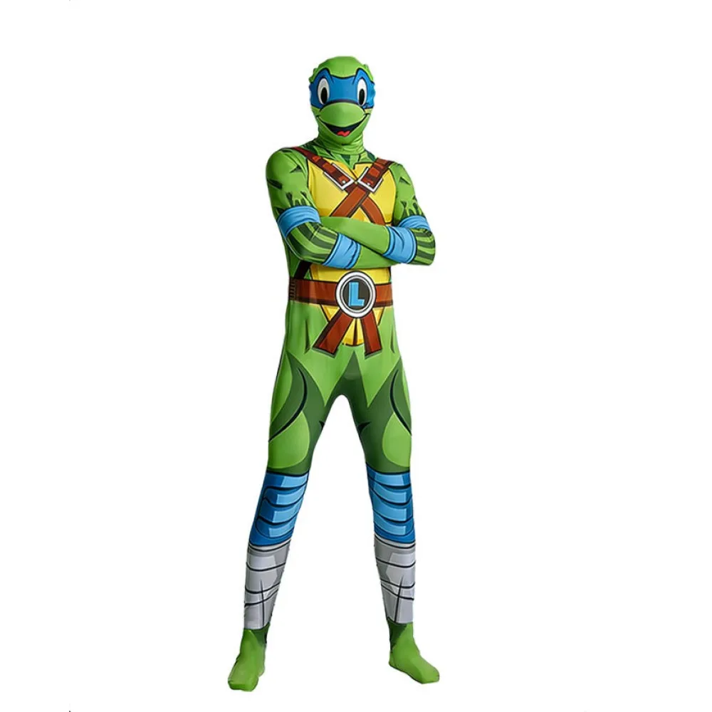 Adult's Classic Teenage Mutant Ninja Turtles Leonardo Costume for Halloween Cosplay Party 3D Printing Jumpsuit