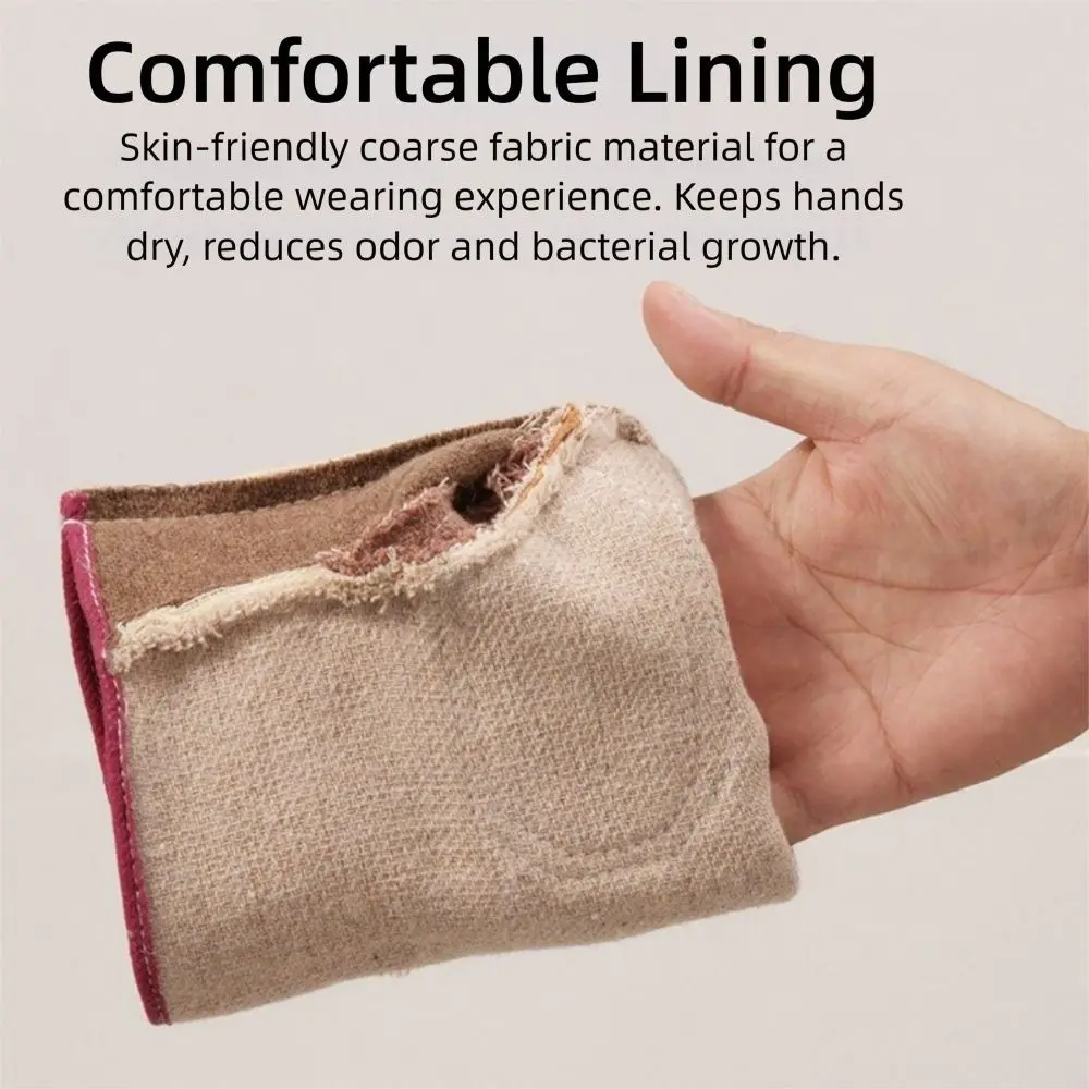 New Thick Welding Gloves Canvas Wear Resistant Labor Gloves High Temperature Resistance Mechanic Glove