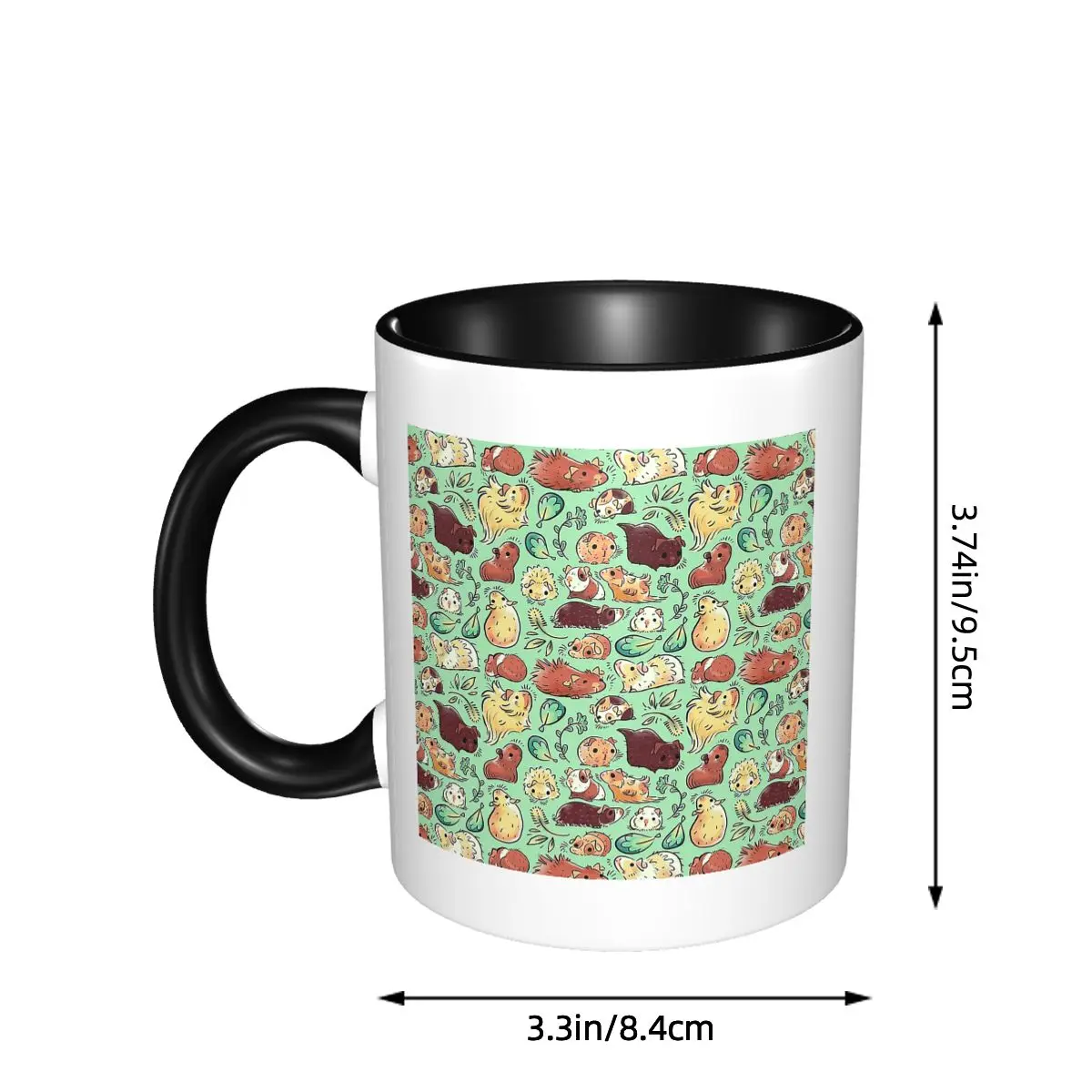 Guinea Pig Huddle Mug Funny Ceramic Coffee Cups Tea Mugs Milk Cup Drinkware Gifts for Woman Man