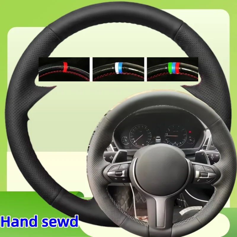 

Custom DIY Leather Steering Wheel Cover For BMW M Sport F06 F10 F15 F16 F20 F21 F25 F30 F32gt F80 F82 X1 X3 X5 Car Accessories