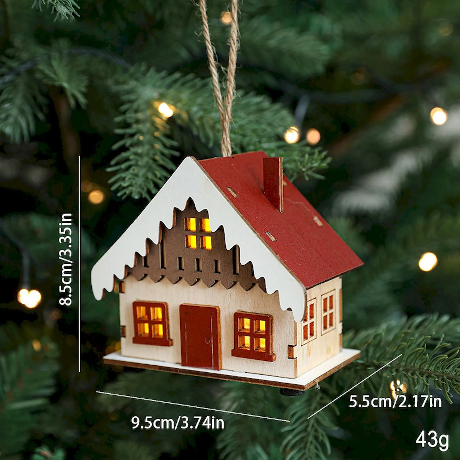 Funny Christmas Ornaments Wooden House Warming Gifts New Home Christmas House Ornaments Xmas Tree Accessories Christmas Pendants