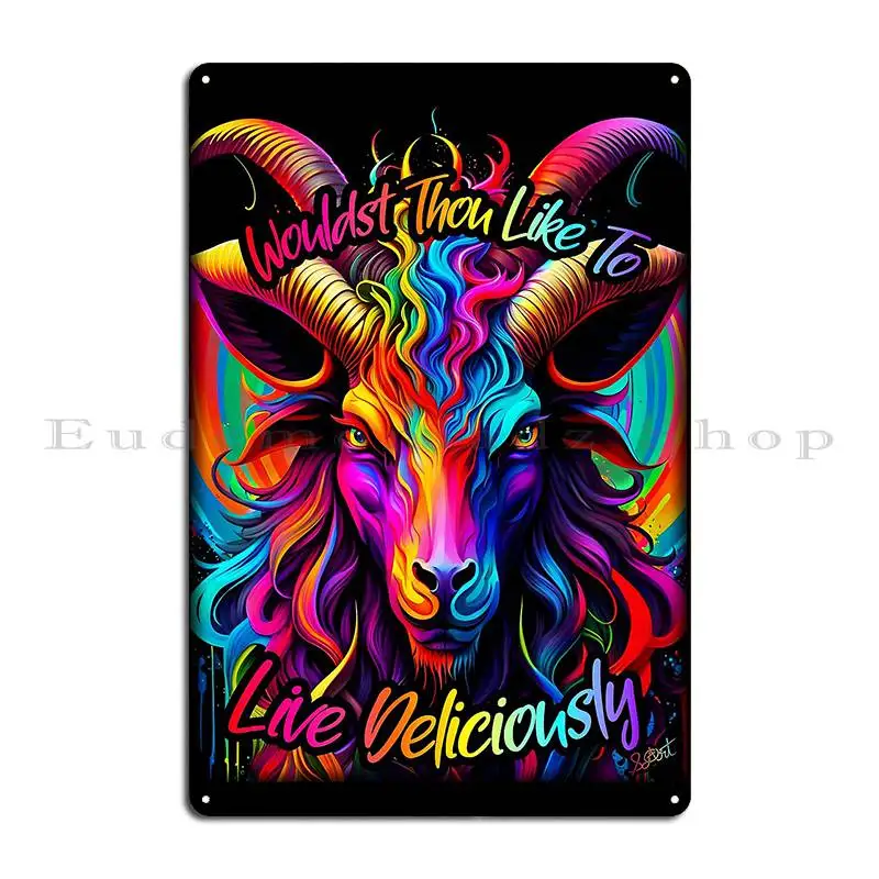 Live Deliciously Graffiti 1 Metal Signs Designs Home Funny Home Garage Tin Sign Poster