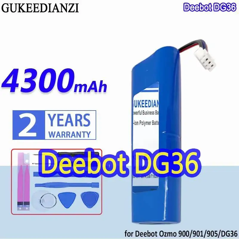 

Для Ecovacs Deebot Ozmo 900 901 905 920 930 937 DG36 DG70 DG3G надежный источник питания 4300 мАч аккумулятор для робота-пылесоса