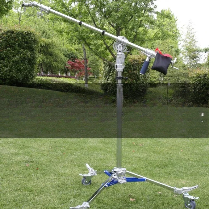 Heavy-duty steel cross arm frame Video tripod Top light frame Oblique arm frame with casters Load-bearing sandbag Hand