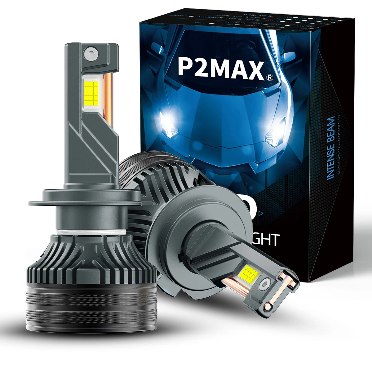 

P2MAX Powerful Bright COB 7035 LED H7 H4 H11 H8 H9 H16jp H1 9005 HB3 9006 HB4 9012 HIR2 6000K for 12V Car Headlight Fog Lights