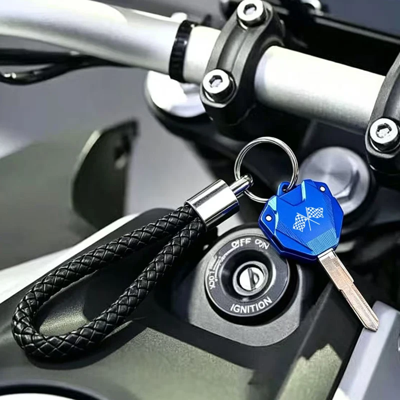 For YAMAHA YZF R3 R1 R6 R7 R9 R25 MT09 MT07 MT03 MT10 XJ6 TMax FZ6 FZ8 CNC Keychain Case Shell & Keychain Key Ring Accessories