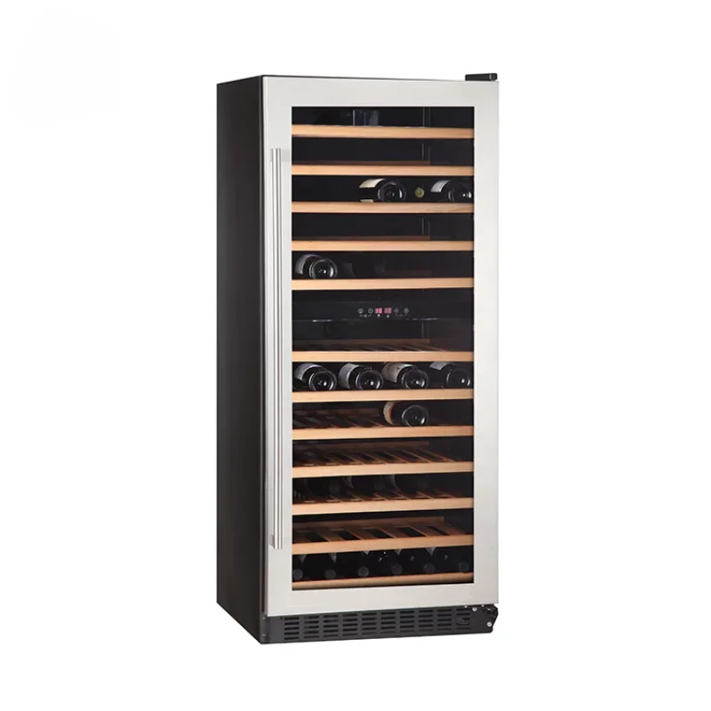 92 Bottle Compressor Refrigerator with Built-in Dual Zone Wine Cooler Refrigerator Commercial