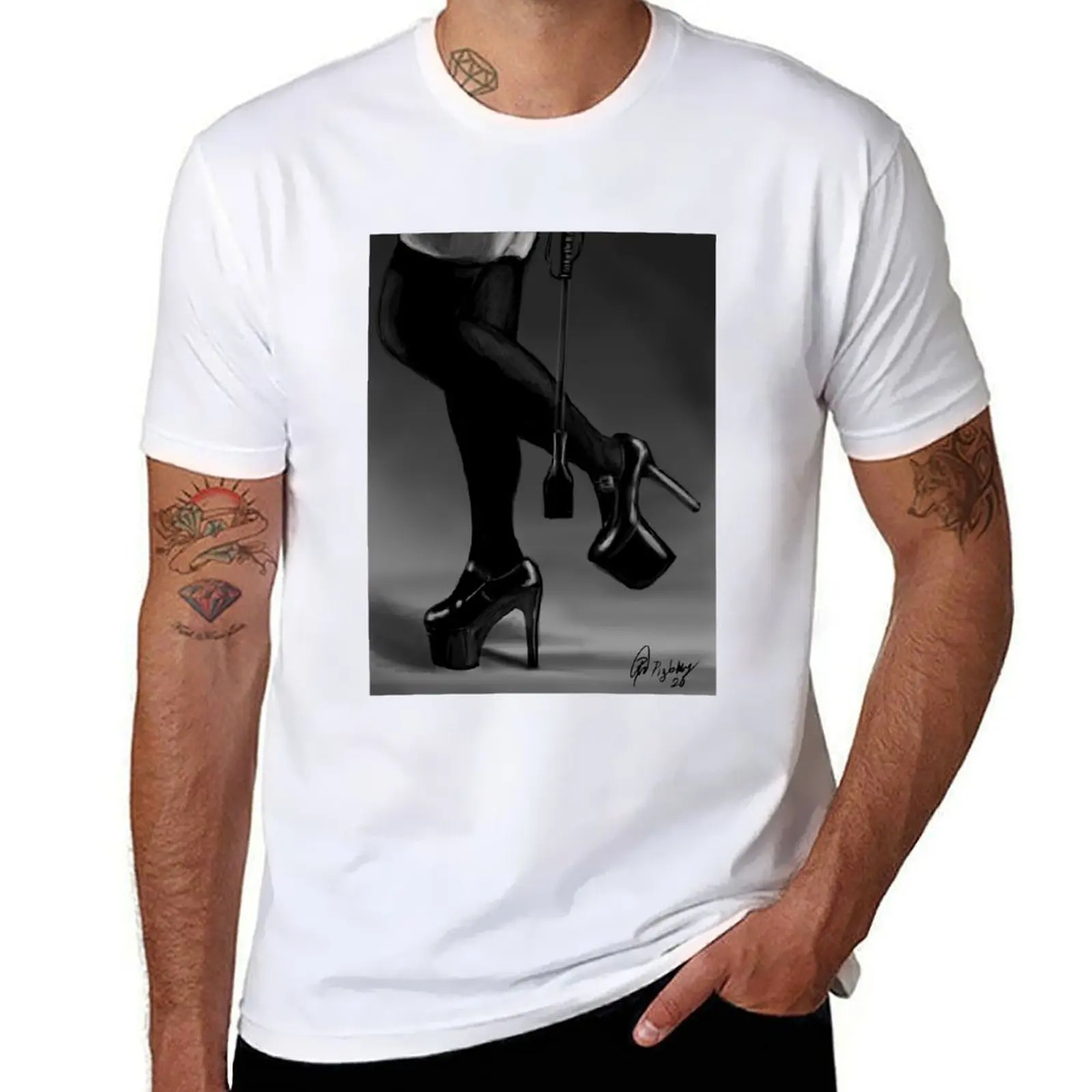 

High heels T-Shirt t shirts for man graphic funny man t shirt luxury T-Shirt