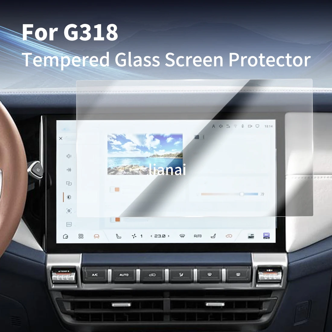 

Carplay Display Digital Screen Protector Tempered Glass Protective Film Navigator Car Stickers Accessories For DEEPAL G318 2024
