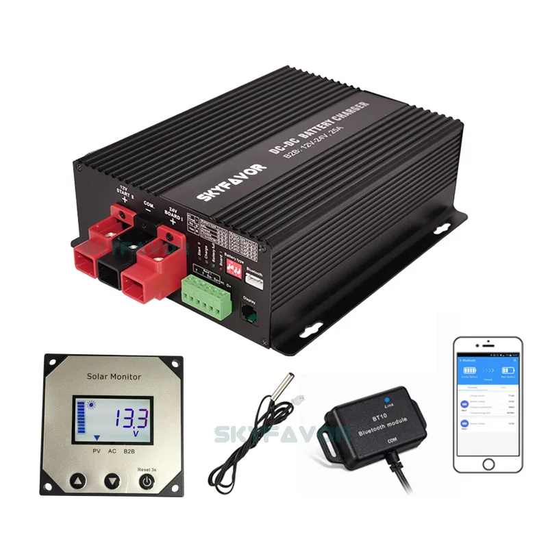 

Universal Smart 12V Dc-dc Charger 12V 90A Lifepo4 Lithium Lead Acid 12 Volt Battery to Battery Charger for RV Camper Yacht 4WD