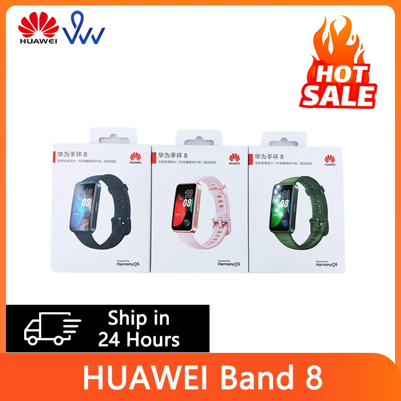 New Original HUAWEI Band 8 Smart Band All-day Blood Oxygen 1.47'' AMOLED Screen Heart Rate Smartband 2 Weeks Battery Life