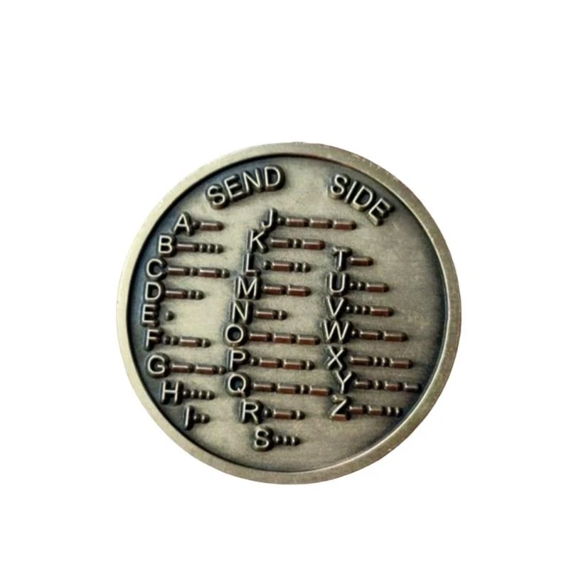 

652F Morse Code Commemorative Morse Code Training Coin for Novice Radio Enthusiasts & Fan Training Coin