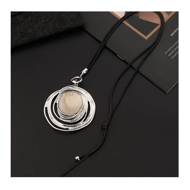 

Special for New Necklaces, Retro Large Round Premium Sweater Chain, Women's Long Necklace.