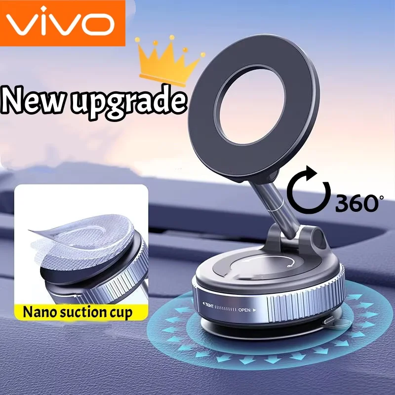 

VIVO Car Magnetic Stand Mechanical Vacuum Suction Cup Rotate 360° Magnetic Adsorption Bracket Navigation Universal Holder