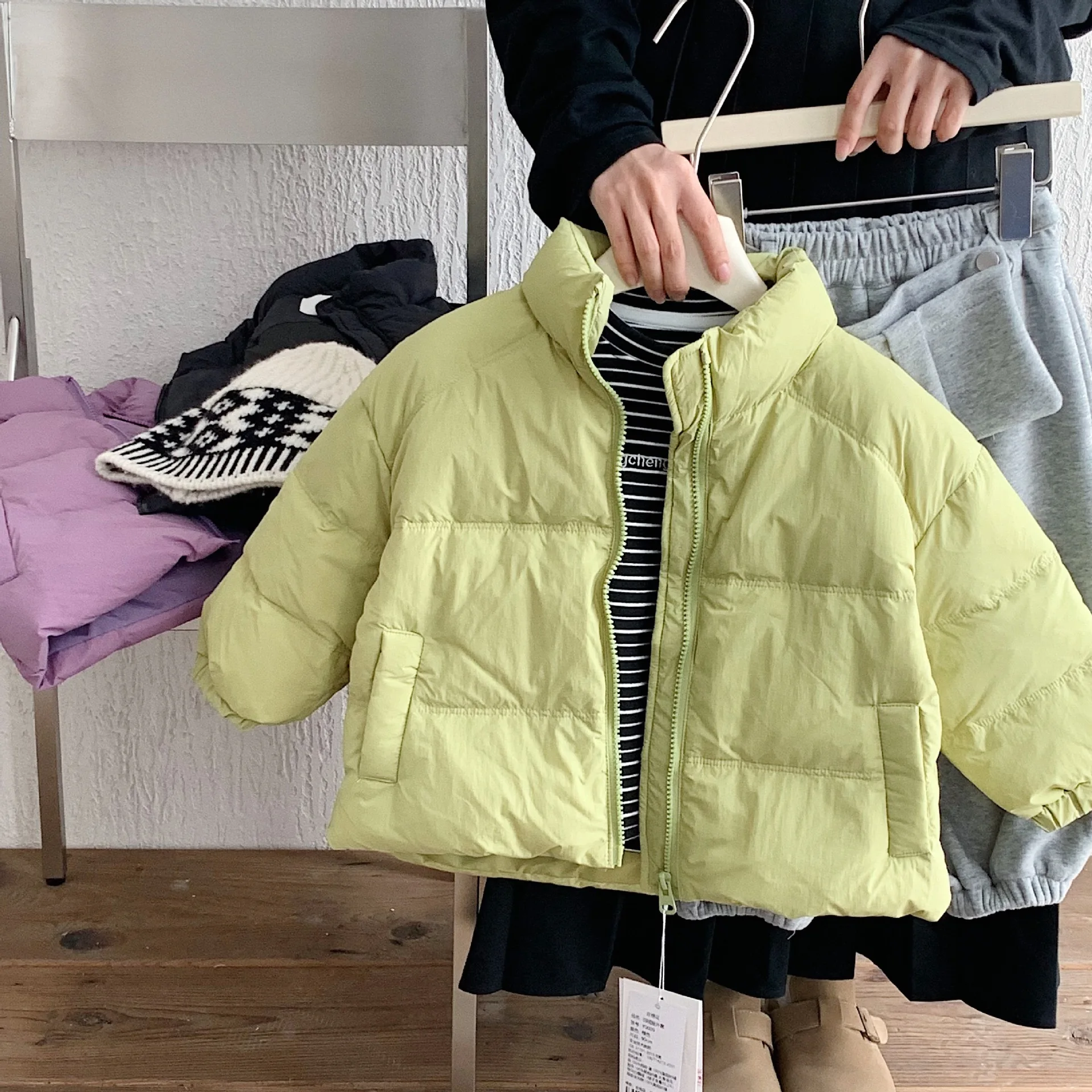 

Детский пуховик для девочек от 1 до 8 лет, зима 2025 года, однотонный, плотный, теплый, детский пуховик для маленьких девочек, 90% белая утка, верхняя одежда для девочек-подростков