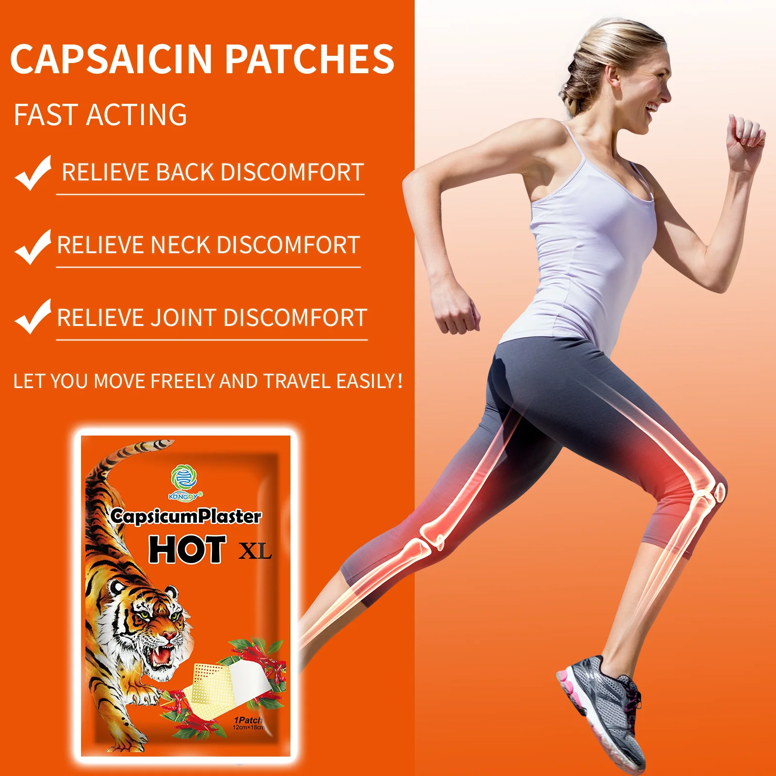 Tiger Patch Sciatica Nerve Patches Lumbar Herniated Piriformis Hip Joint Sprain Relief Sticker Muscle Joints Medical Care Patch