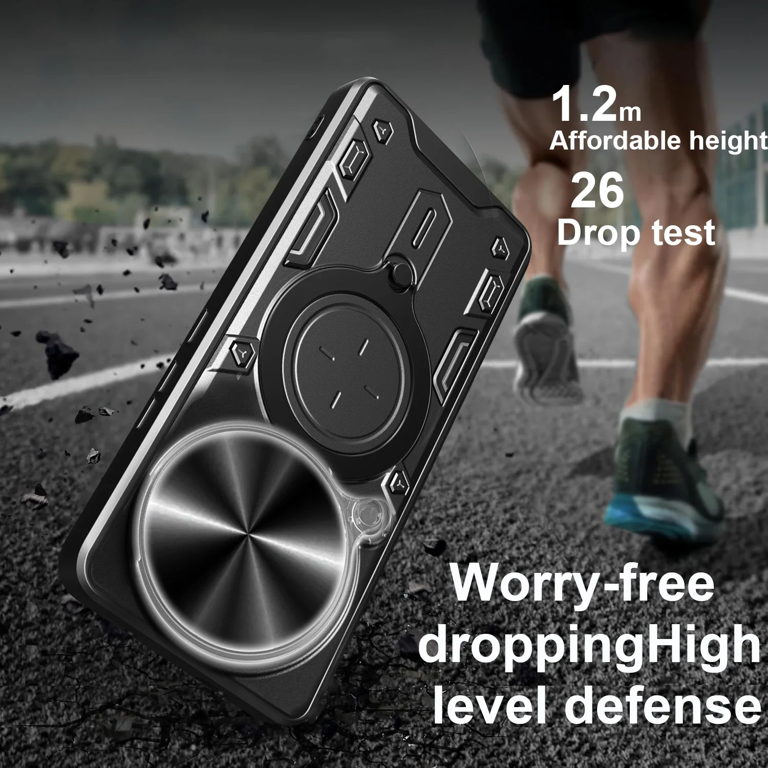 Slide câmera funda para realme 14 pro plus caso armadura suporte magnético capa de proteção para realme 14 pro 5g à prova de choque telefone capa