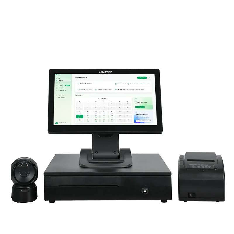 ATV&UTV15/15.6Inch Smart POS All-in-One Cash Register with Barcode Scanner Thermal Printer Cash Drawer