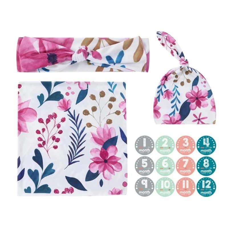 J15U بطانية قماط ناعمة للأطفال للجنسين من الموسلين، هدية تلقي هدية للأولاد والبنات #4