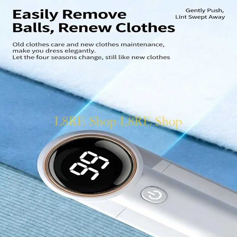 L8RE Rechargeable Fabric Shavers Lint Remover Plastic Texture for Sweater Clothing