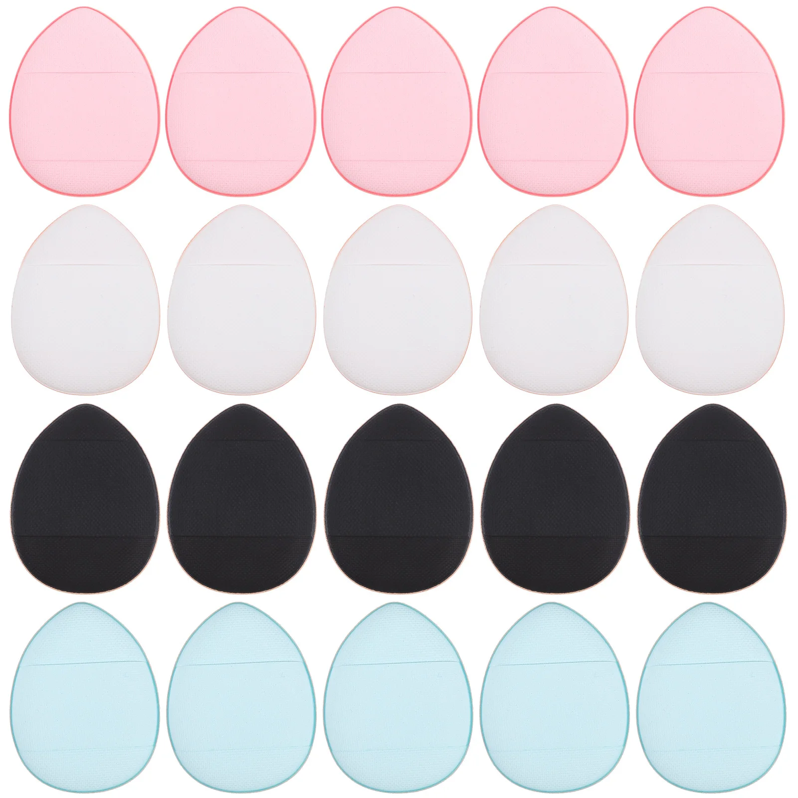 พัฟแต่งหน้าแบบแห้งและเปียก 20 ชิ้น พัฟแป้งขนาดเล็กพร้อมสายรัด ฟองน้ำคอนซีลเลอร์สำหรับใบหน้า พัฟแป้งอัดแข็งสำหรับแต่งหน้า