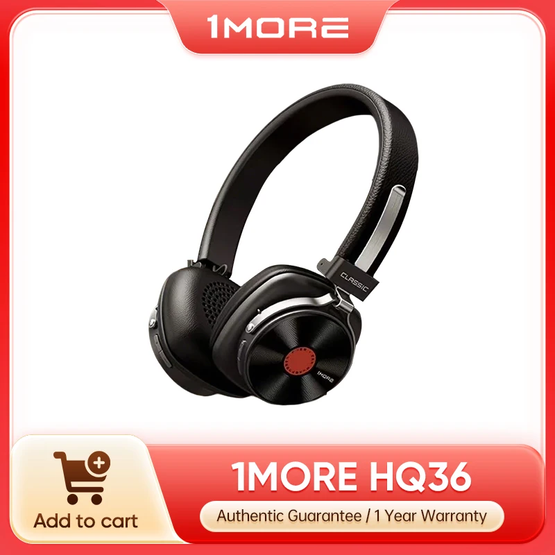 

1MORE HQ36 Retro Over-Ear Headphones, Active Noise Cancelling, Bluetooth 6.0 Wireless Headset, 60 Hours Standby Time