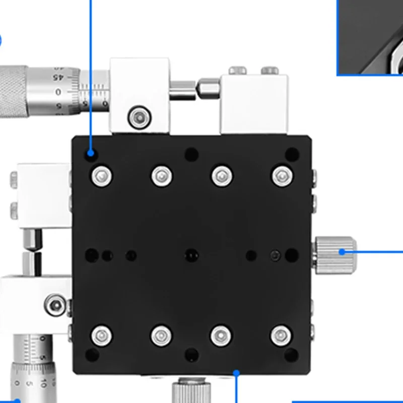 XY Axis Displacement Platform Manual Fine Adjustment Workbench Precision Moving Cross Slide LY40/50/60/80/125