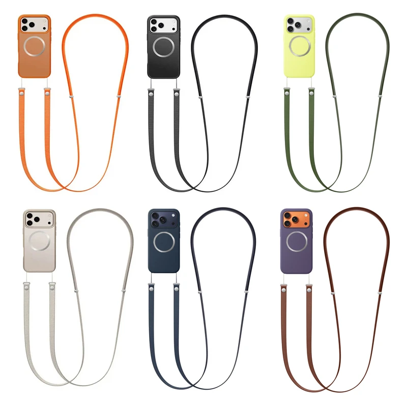 Hochwertiges magnetisches gewebtes Umhängeband für das Original iPhone 17 Pro Max 17 Air – Anti-Verlust-Apple-Strap zum Umhängen