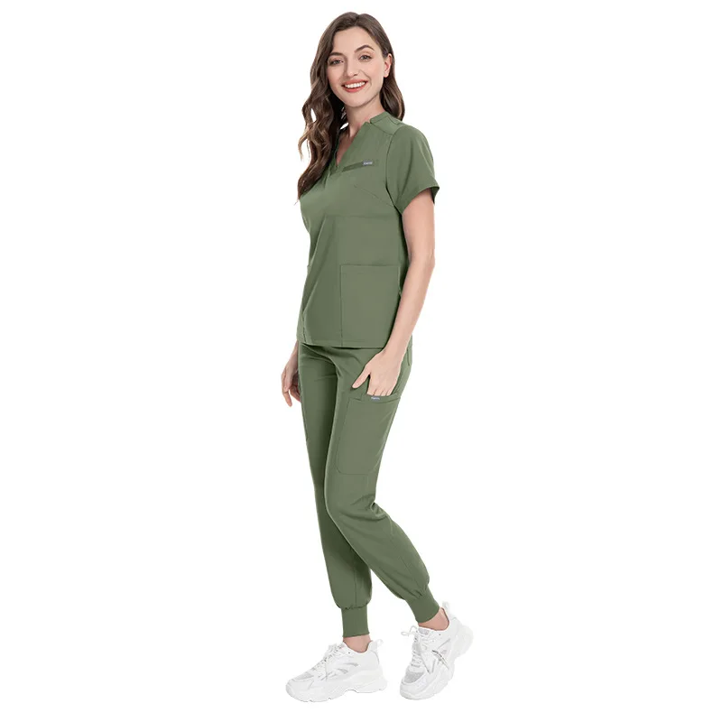 Uniforme de sala de operação para hospital, Conjunto de esfrega, Suprimentos médicos, Roupa de cirurgia dentária, Vestuário para enfermeira, Novo