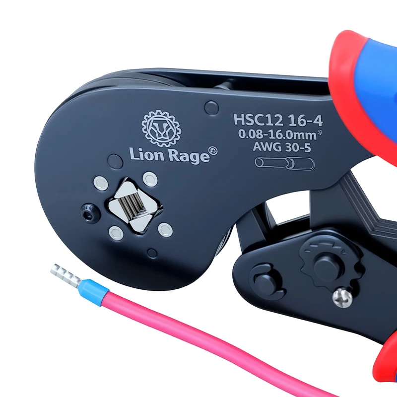 산업용 HSC8 16-4 크림핑 툴 전기 및 장비 배선용 0.08-16mm² 터미널 호환성
