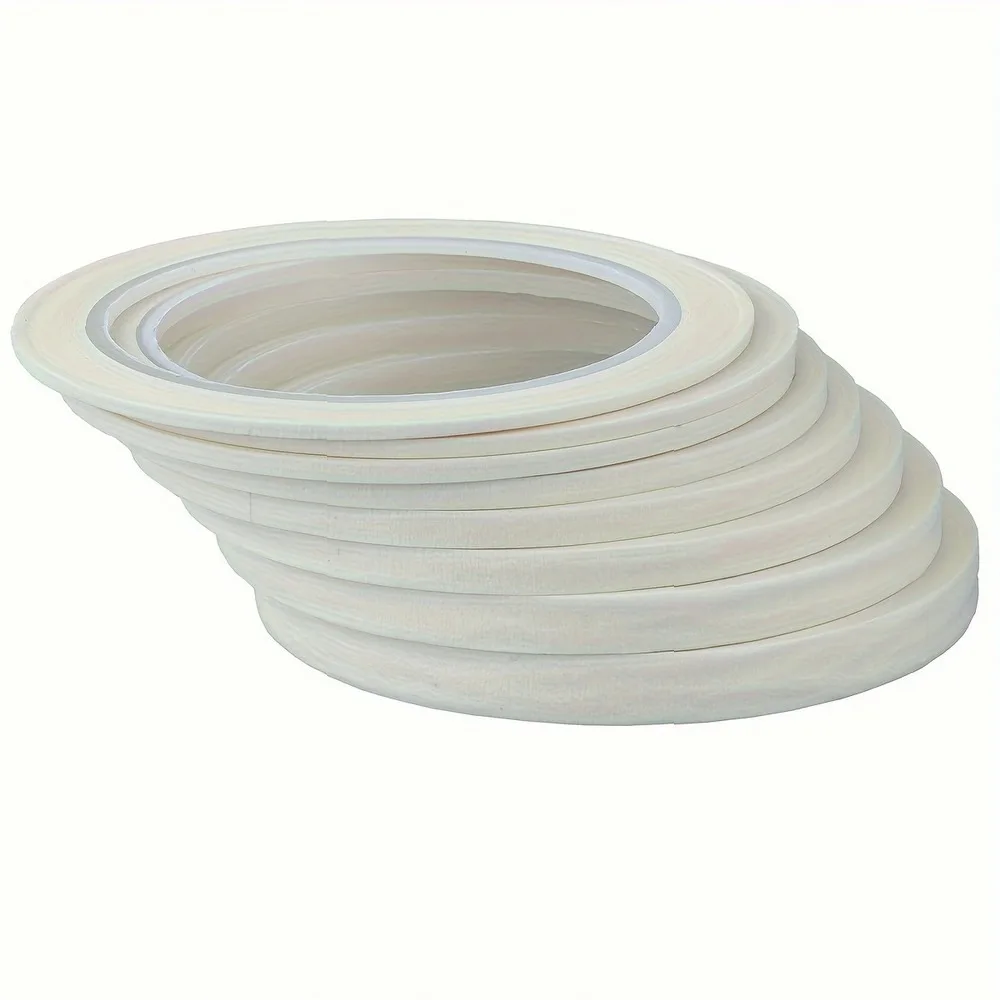 White Paper Masking Tape Set 8 Rolls, 2-10mm x 984.25in for Nail Art, Painting, Spray Paint, Fashion Design & Pattern