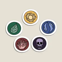 Magic The Gathering All Mana Colors  Magnet Children Magnetic Baby Colorful Kids Cute Toy  Stickers Home Holder Decor