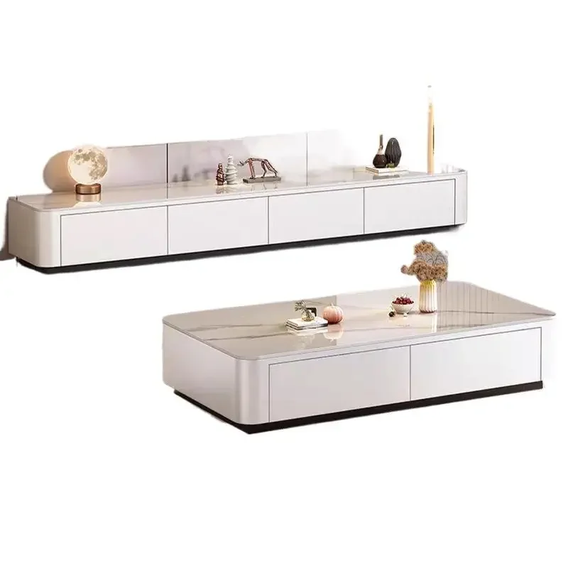 

Rock slab coffee table living room, household, small apartment floor to ceiling TV cabinet