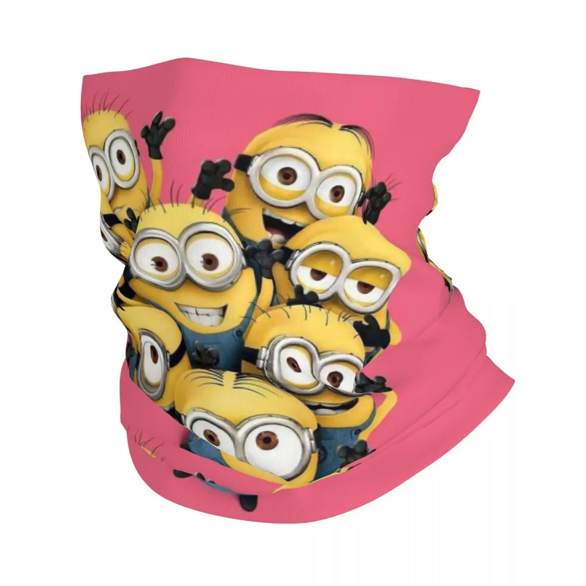 Custom M-Minions Anime  Hot Bandana Winter Neck Warmer Women Windproof Wrap Face Scarf for Ski Kawaii Classical Gaiter Headband