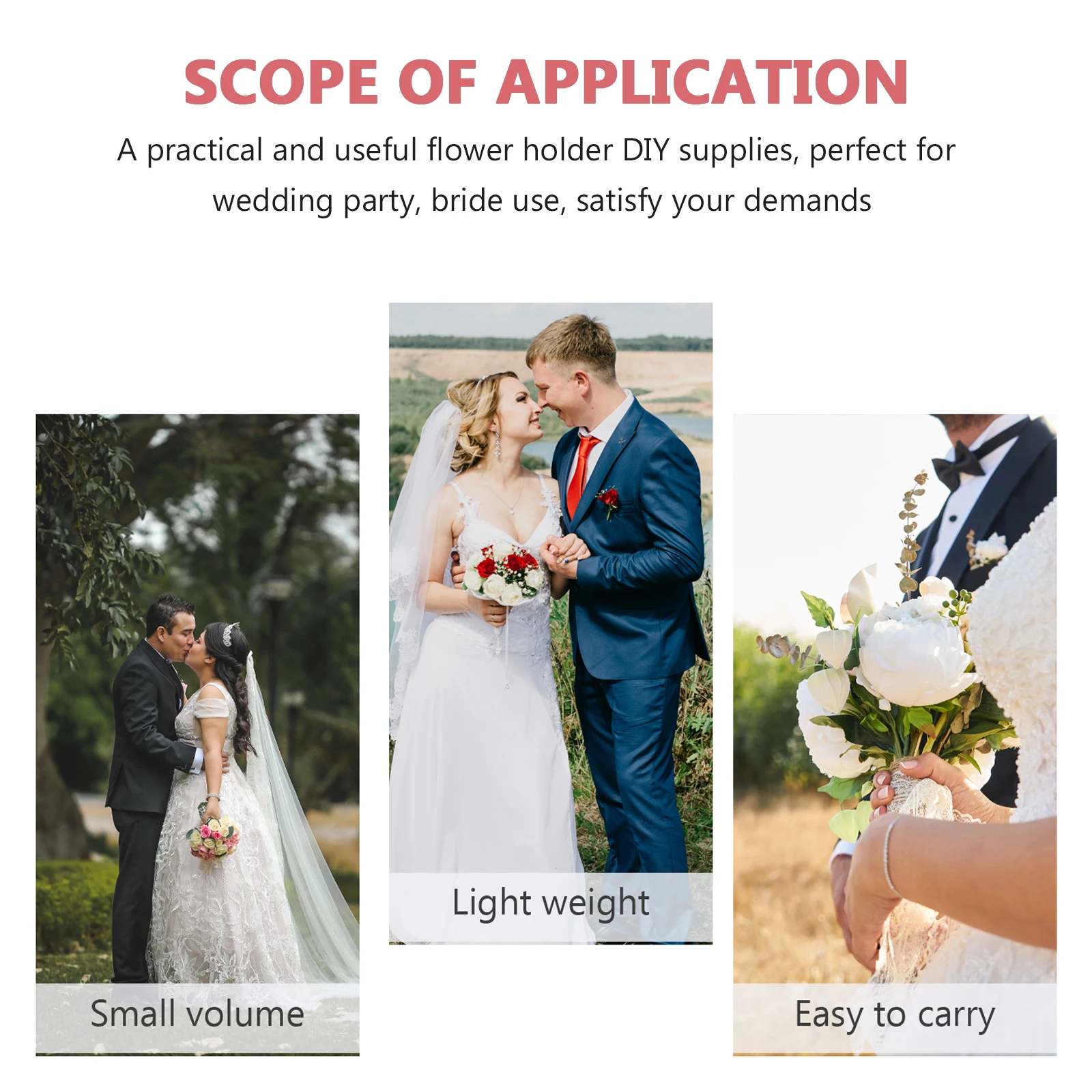 

4 Pcs Lace Wedding Bouquet Holder Flower Bouquets Bases for Arrangements Making Supplies Accessories Support Cuff Floral Diy