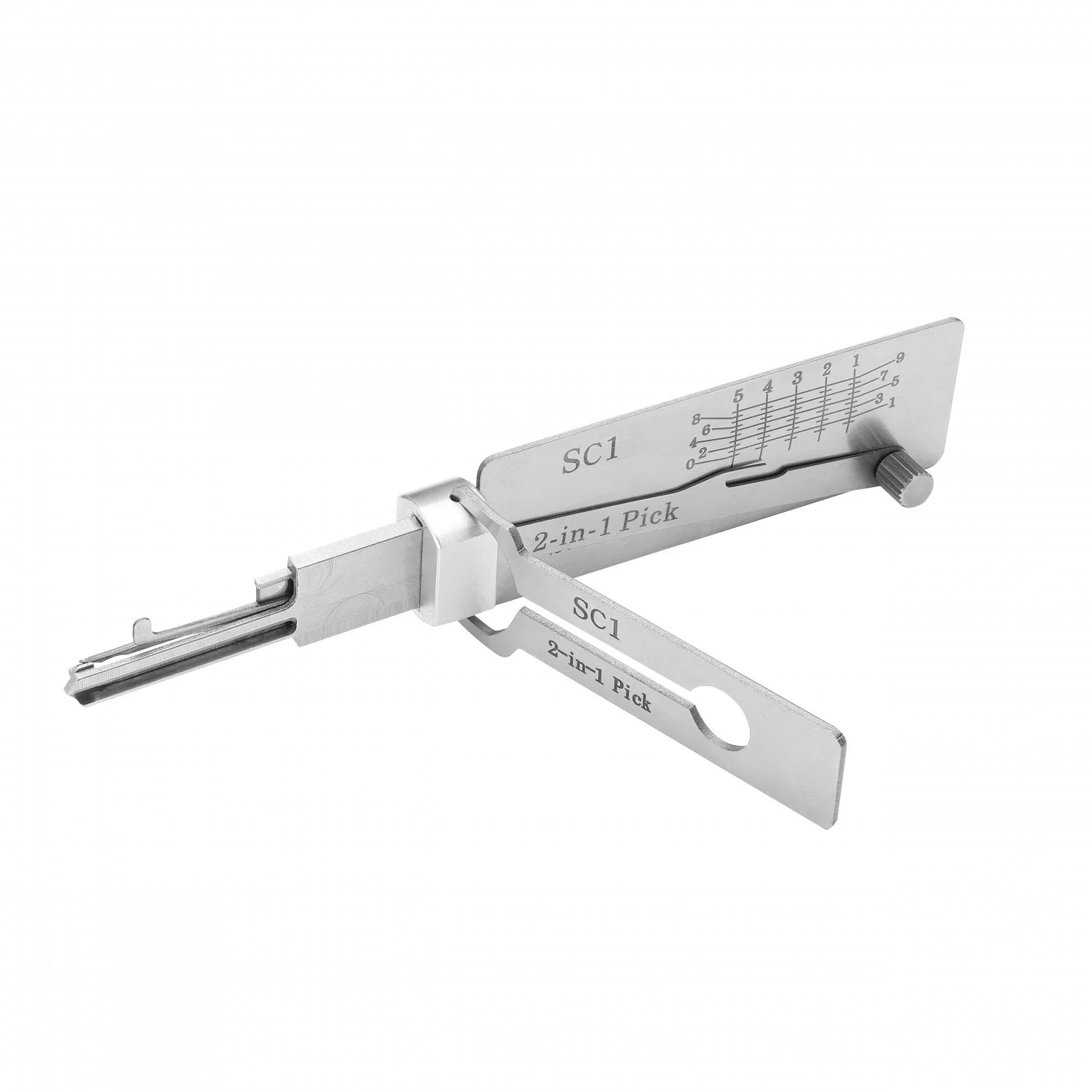 1-6Set Lishi 2 in 1 Unlock Decoder Pickup Kit Unlock Tool Key Decoder Precisie Haak Deur Onderhoud en Reparatie