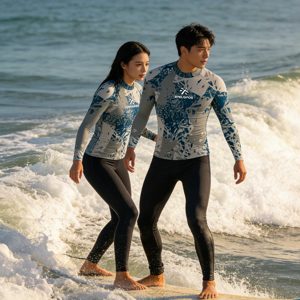 

Men's and Women's Long Sleeve Lightweight Surf Clothes Luxury T-shirt High Quality Swimming Water Beachwear for Tour Water Sport