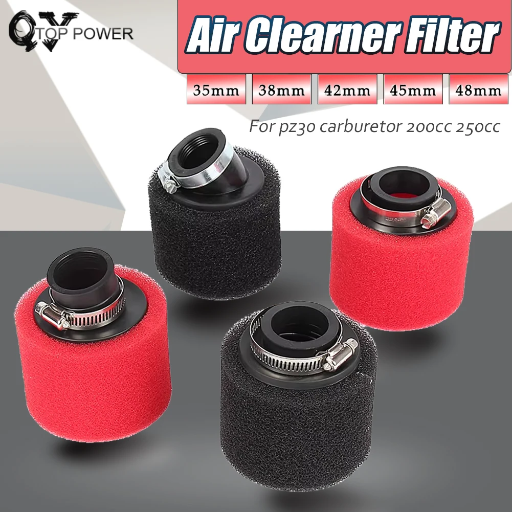 

Motorcycle Bent Elbow Neck Foam Air Filter Sponge Cleaner Moped Scooter 35 38 42 45 48mm For Kayo BSE Dirt Pit Bike ATV Filters