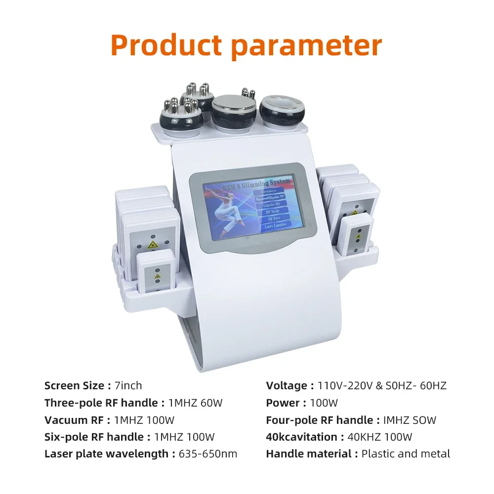 40K 6IN1 Professional KIM8 System Cavitation Slimming Machine